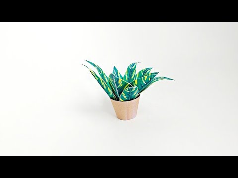 Dollhouse Mini Potted Plant, 1:6 Scale Printable (Instant Download)