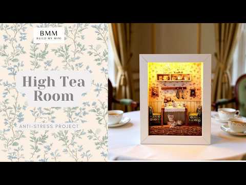 High Tea Room Miniature Photo Frames Kit, DIY Victorian Gallery Wall, Dollhouse Picture Frames Template, Digital Download