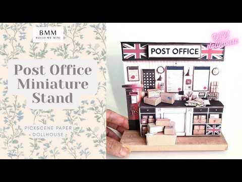 DIY Miniature England Post Office Scene Kit (Digital Download)