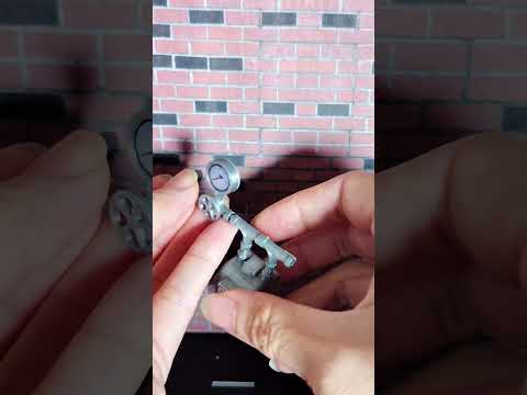 1:12 Scale Miniature Gas Pipe System Kit, Utility Meter Iron Pipes Valves Modular Assembly Dollhouse Industrial Exterior Basement Accessory