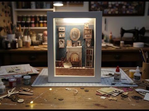 7×5” Elizabella’s House — Vintage Royal Home Diorama for Display & Home Decoration (Printable Miniature Kit)