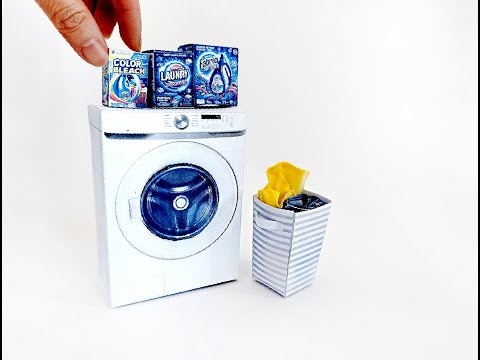 1:6 laundry setup washing machine & detergents for dolls and barbies dollhouse laundry room miniature play 5 styles