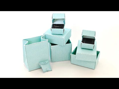 1:6 Sea Blue jewelry boxes and bags, for dollhouse and department store, 6 items, necklace, ring, engage, marry, yearly ornament