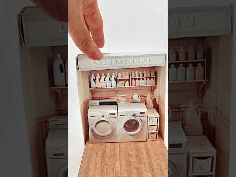 Wooden floor - Combine two PickScene Paper Doll Rooms for 3 inches doll, miniature kit, pickscene paper room and apartment