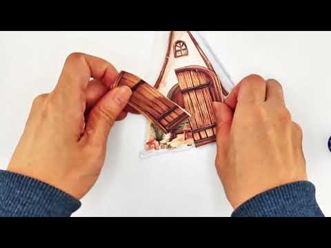 Santa House Pocket Christmas Ornaments: Printable Junk Journal Kit (Digital Download)