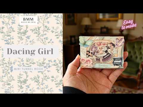 The Dancing Girl Mini tunnel book - papercraft idea ,Cricut compatible (Digital download)