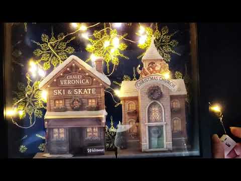 Ski & Skate Christmas Chalet — 7x5 Photo Frame Miniature Shop DIY Craft Kit for Winter & Ski Lovers