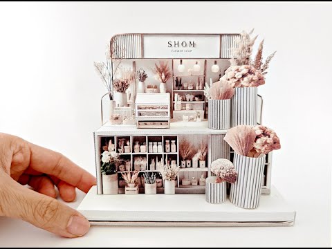 - Pick Scene - Cozy Florist, Flower Shop Stand. DIY miniature, instant download template, home decoration, sweet home,  dollhouse