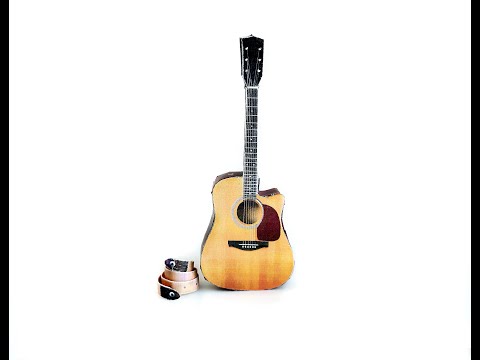 1:6 Mini Acoustic Guitar, DIY Miniature Music Instrument printable template for Dollhouse home decoration and accessory