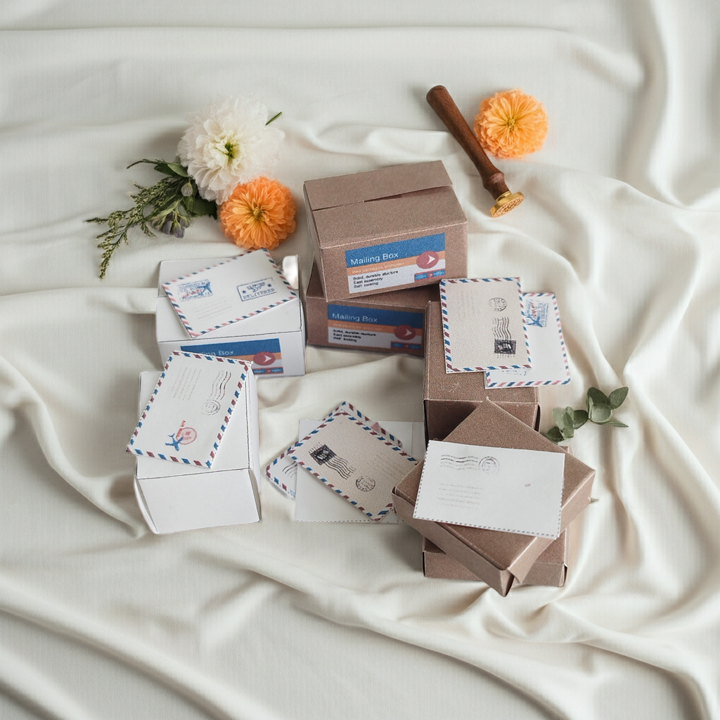 1:12 post office mail box packages with envelops, canada post mail box