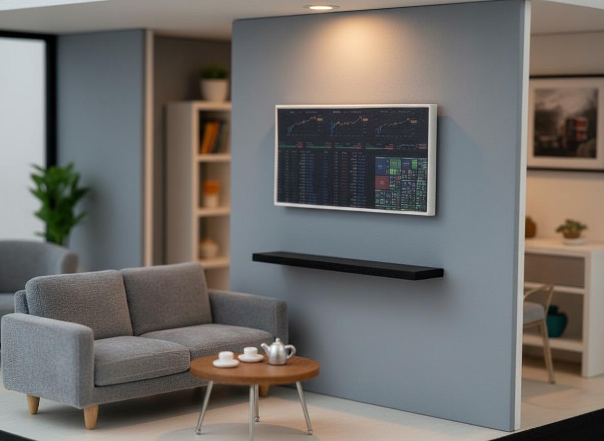 1:12 moveable TV display and switch wall mount 3D print STL File for dollhouse prints are included, office appliance