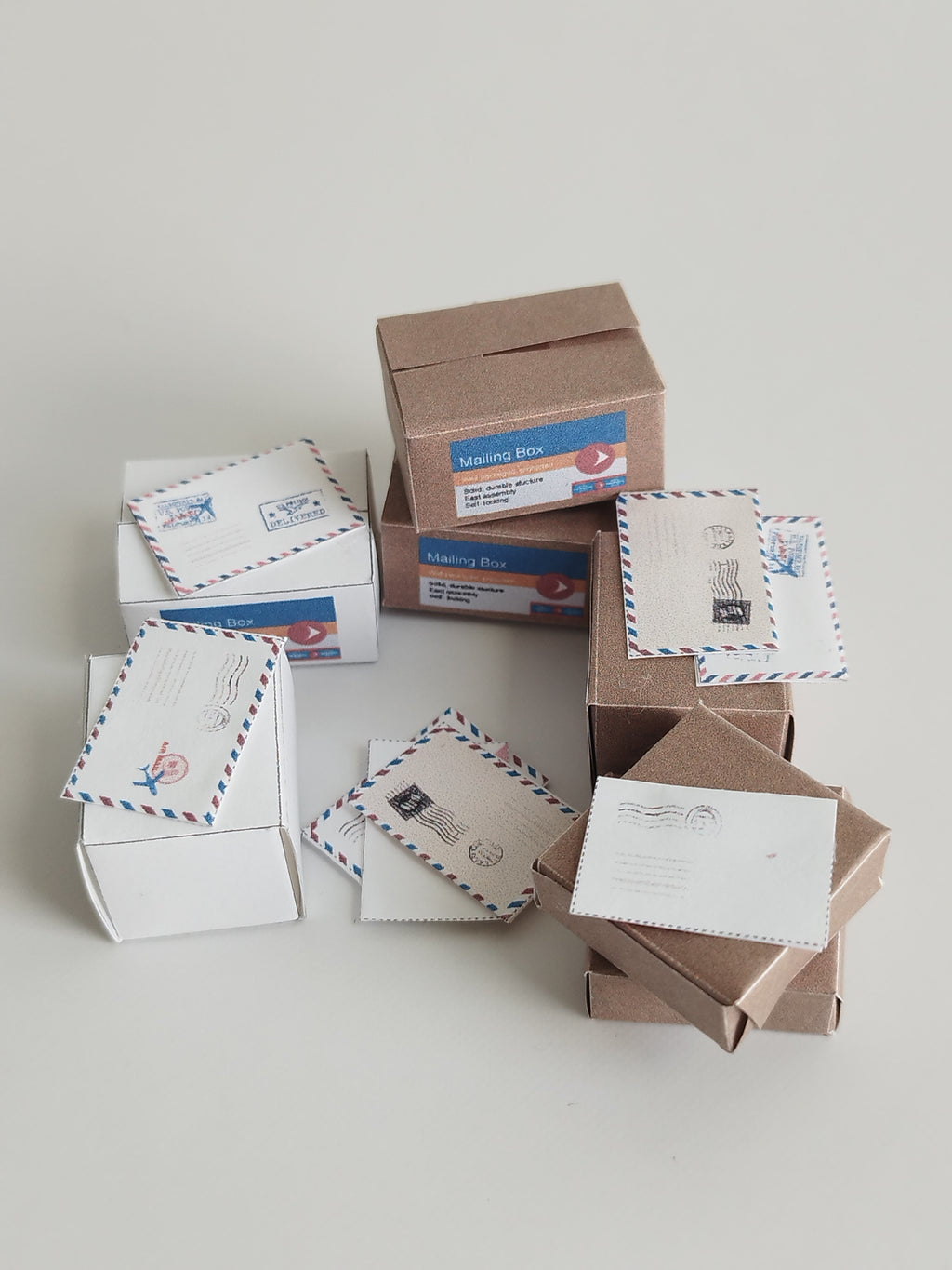 1:12 post office mail box and packages with envelops, canada post