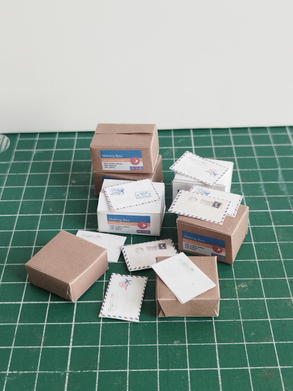 1:12 post office mail box and packages with envelops, canada post