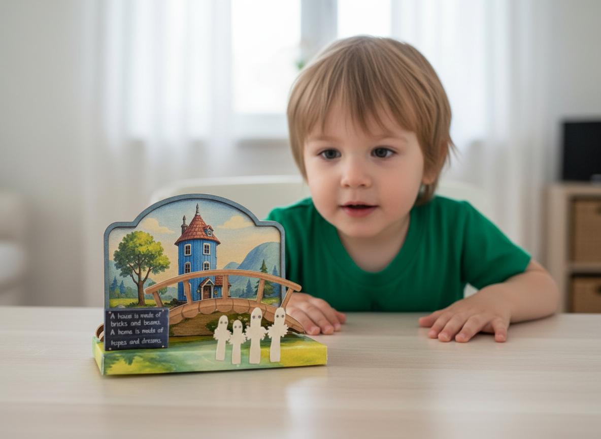 A peaceful Valley Scene, bridge and river, a house and a home.