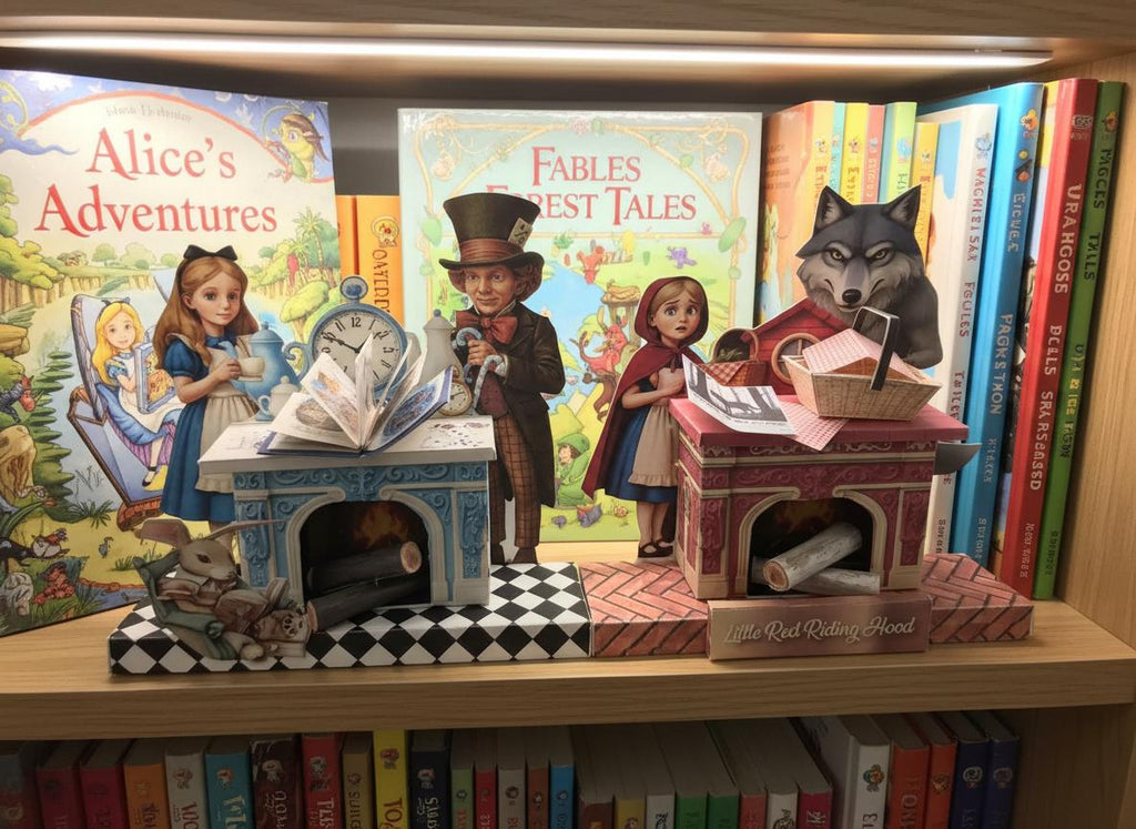 PickScene the little red riding hood paper Stand with Story book and story character