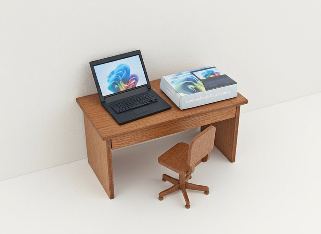 1:12 realism laptop Chromebook plus laptop, foldable, window computer, packaging, dollhouse, stationery, student laptop, 3D STL , dioramas