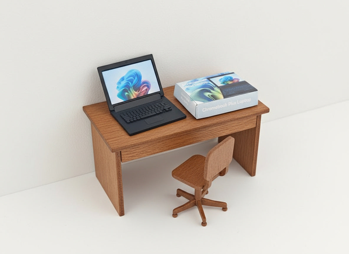 1:12 realism laptop Chromebook plus laptop, foldable, window computer, packaging, dollhouse, stationery, student laptop, 3D STL , dioramas