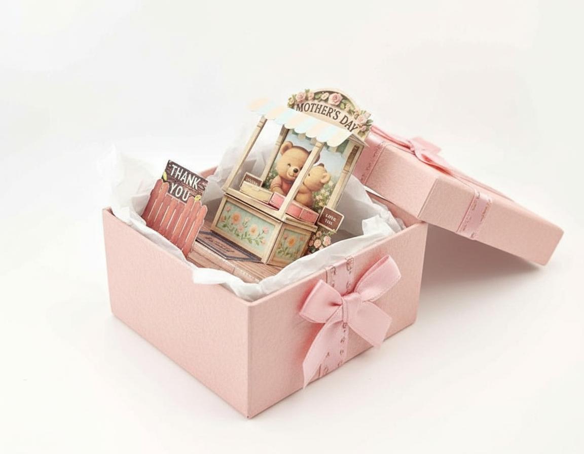 Mother's day 3D thank you card : Bear Paper Craft Stand