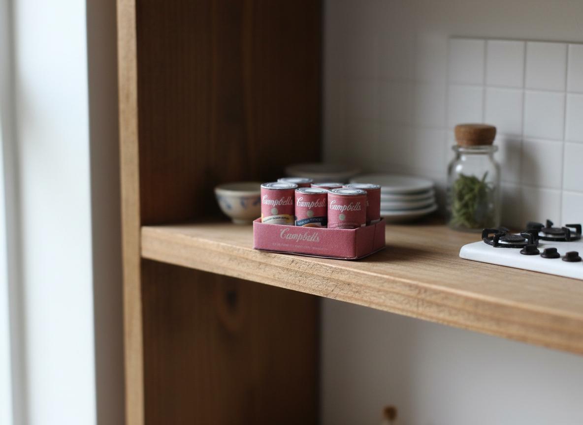 DIY Craft Template — 6 Soup Can Styles for 1:6 Doll Supermarket