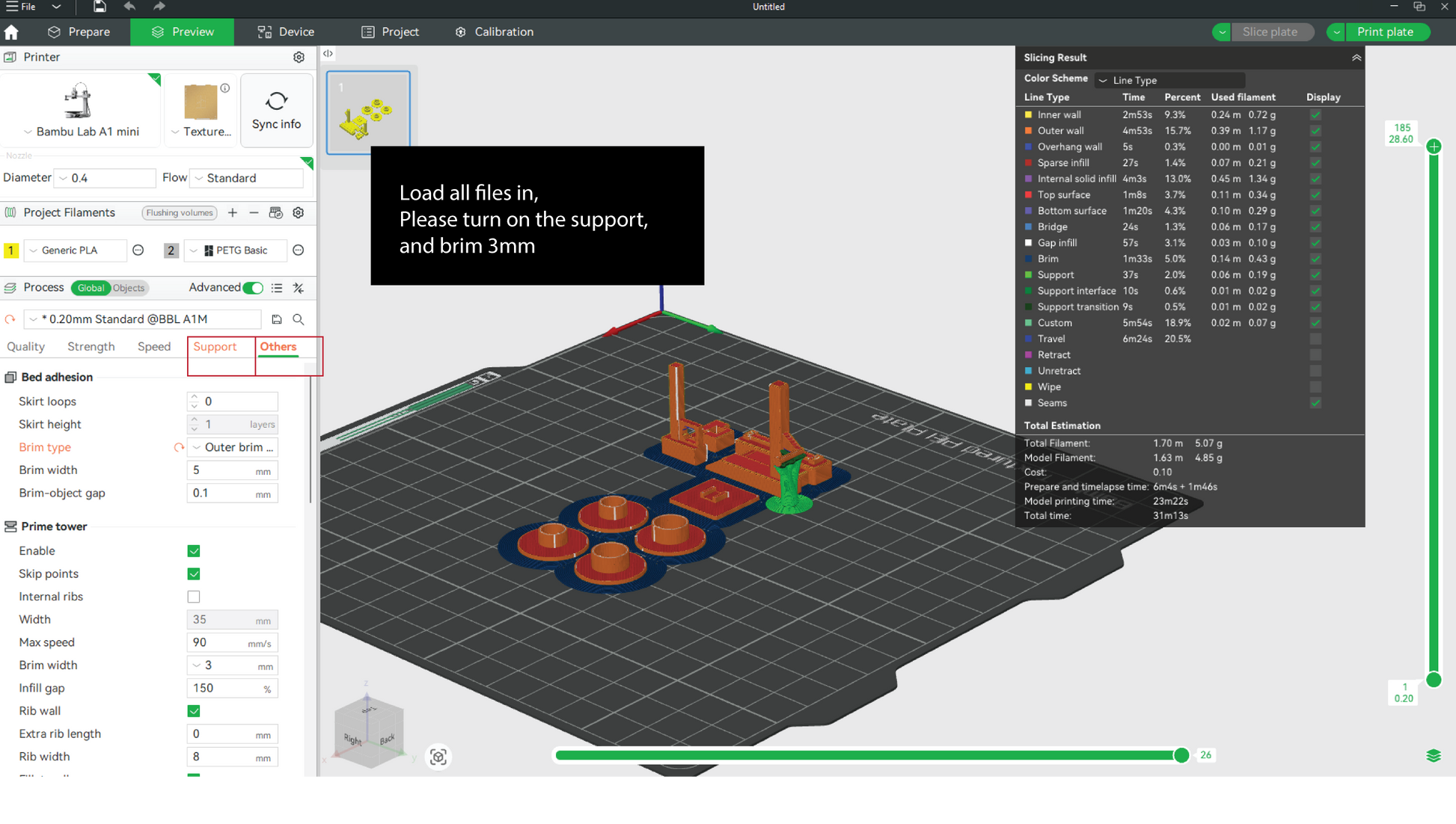 1:12 3D printer and filament spool STL file,  prints are included, office equipment, office diorama dollhouse