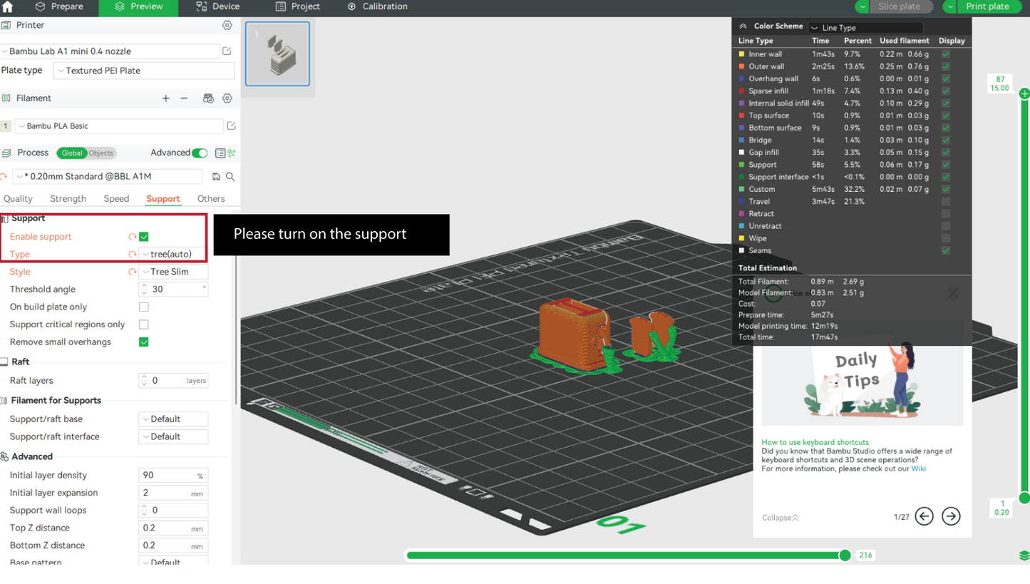 A 3D-printable STL file of a 1:12 scale miniature toaster, featuring detailed slots and buttons for a realistic dollhouse kitchen appliance