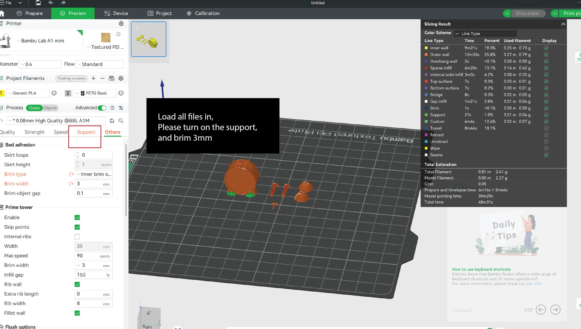 1:12 alarm clock for dollhouse, classic clock vintage style doll accessories stl file miniatures