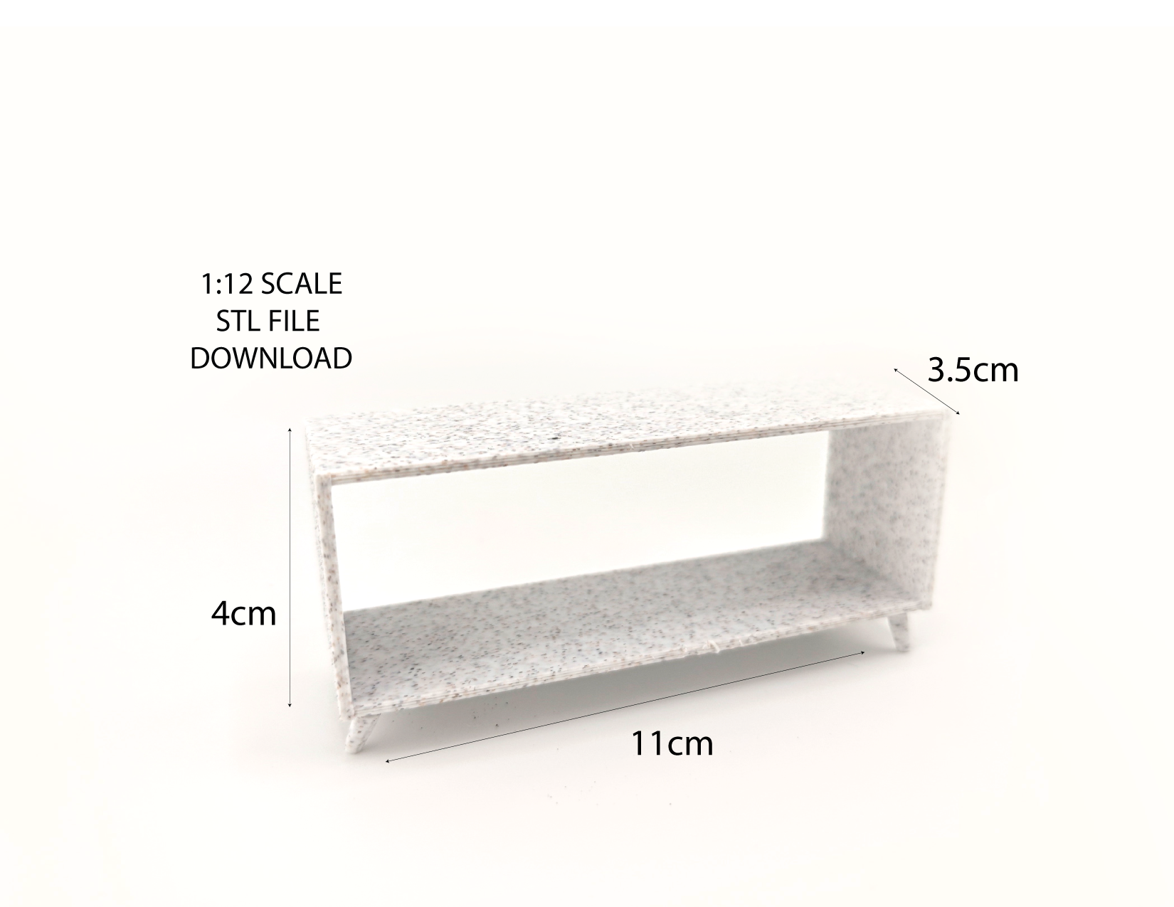 1:12 Simple and modern design TV Stand, dollhouse decoration, applicants, 3D printing STL