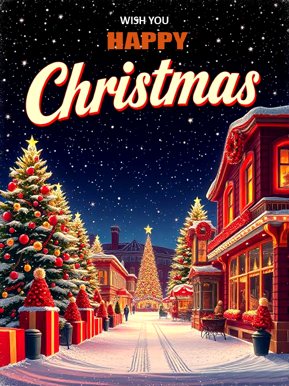 Christmas Background Scene — 7x5" Printable Miniature Backdrop for Shadow Box or Photo Frame Display (Digital Download)