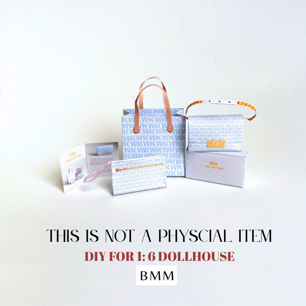 1:6 WK collection fashion purse DIY Luxury brands pochette bag 5 items luxury house decor and department store closet decor fashion shop